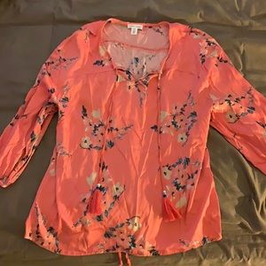 Women’s Floral Tassel Top by Tribal Jeans